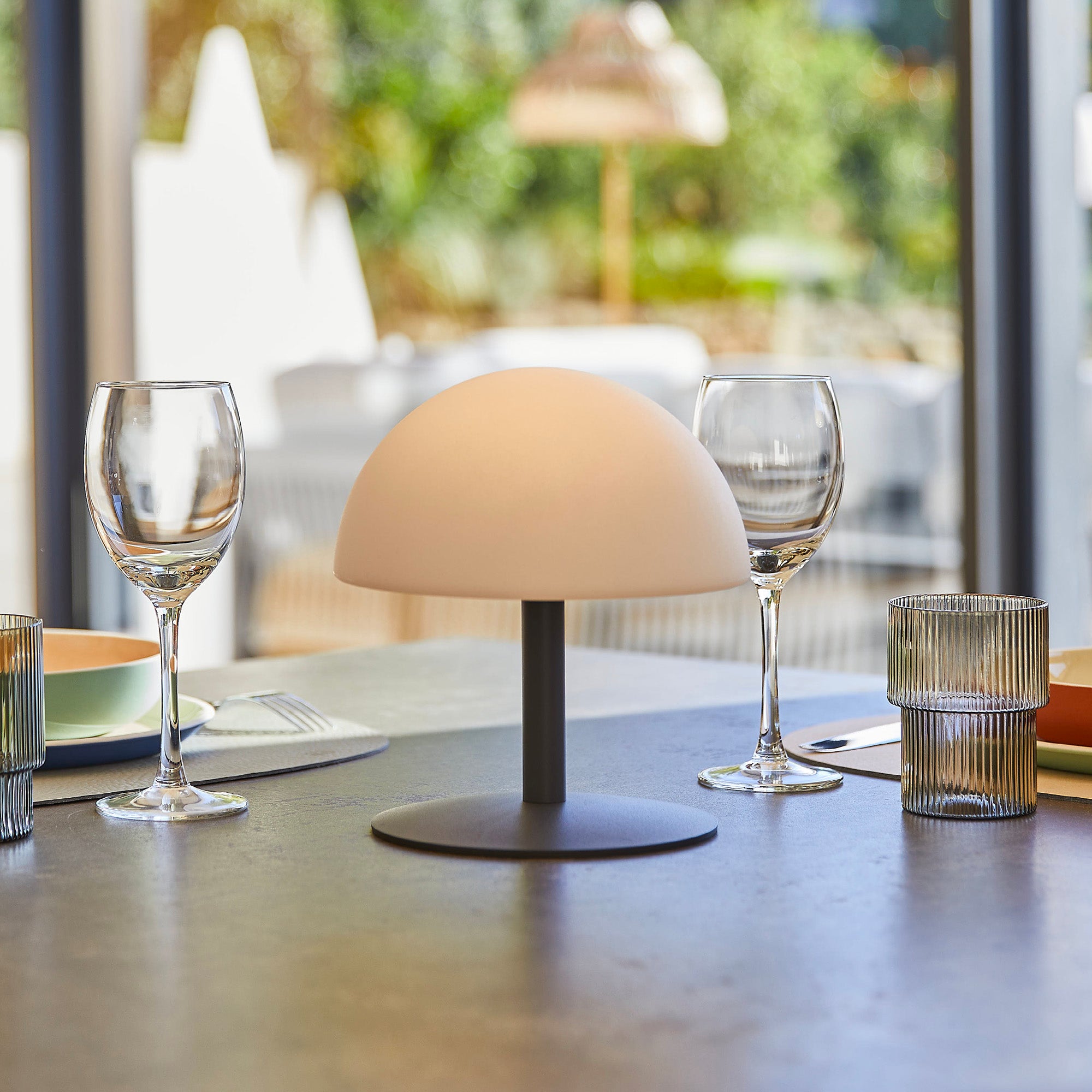 Red Deco Neptune Rock lampe sans fil gris H20cm dimmable