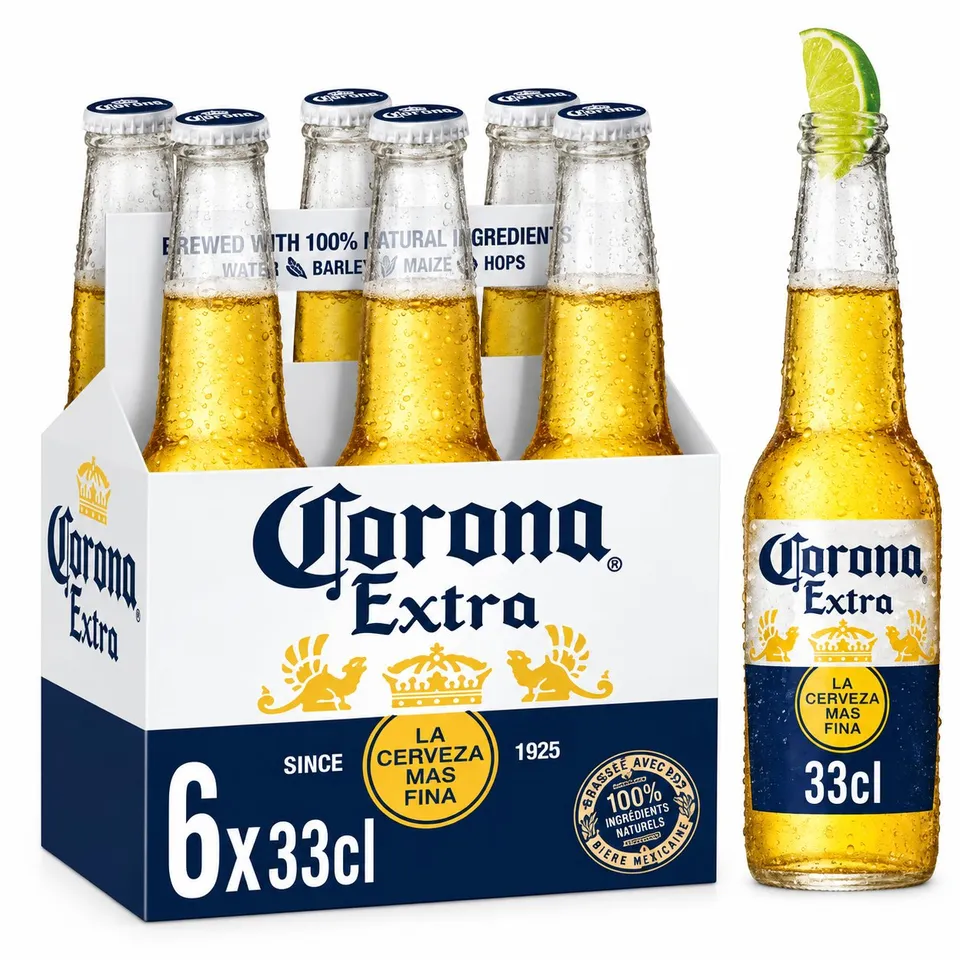 Corona pack 6 bières blondes 33cl bouteille