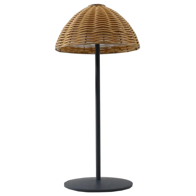 Red Deco Faroë lampe de table sans fil blanche polyrotin H30cm