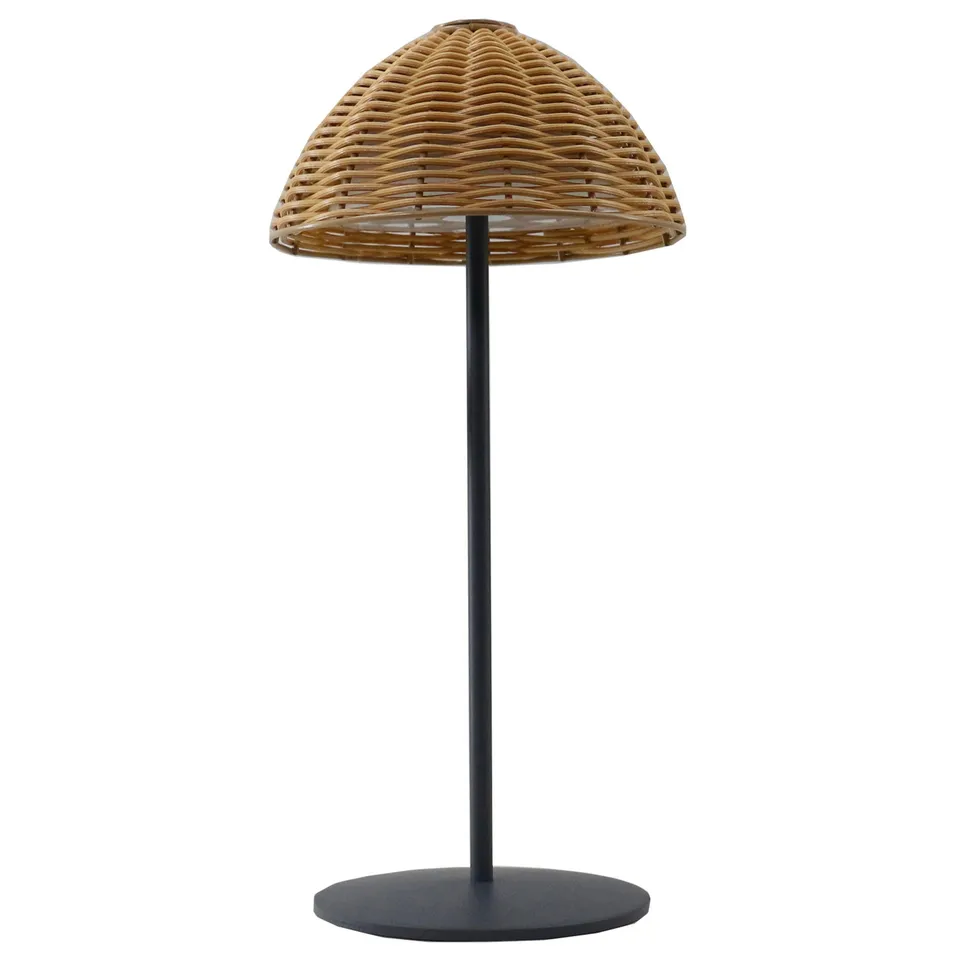 Red Deco Faroë lampe de table sans fil blanche polyrotin H30cm