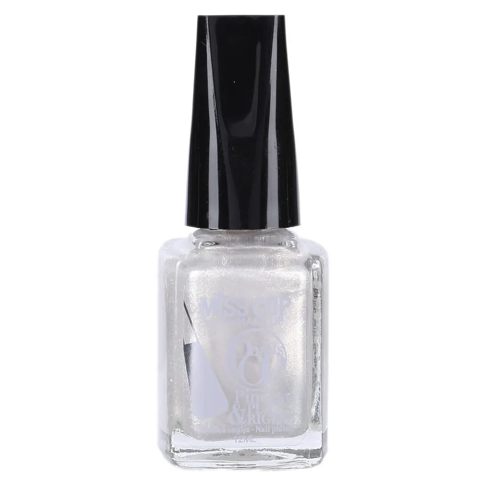 Miss Cop vernis à ongles blanc neige scintillant