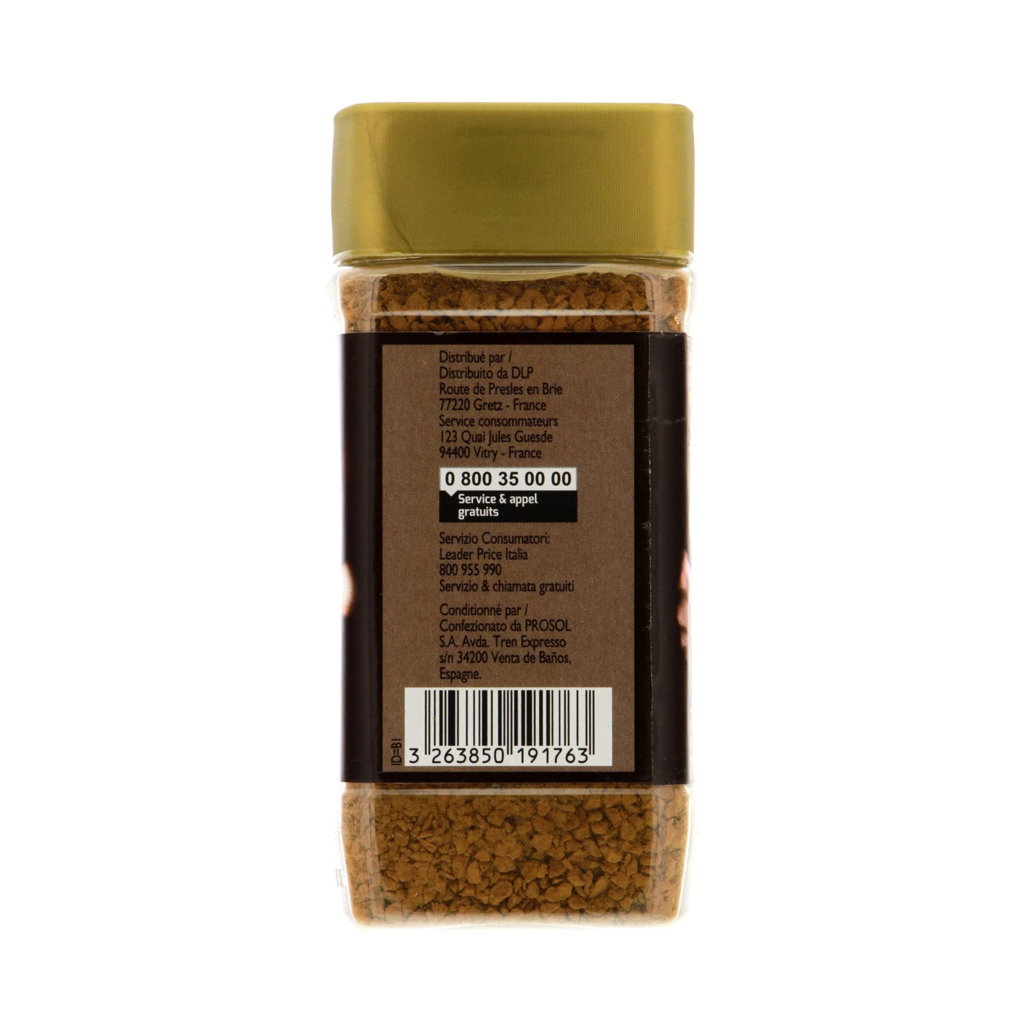 Leader Price Café lyophilisé nature 100g soluble matin