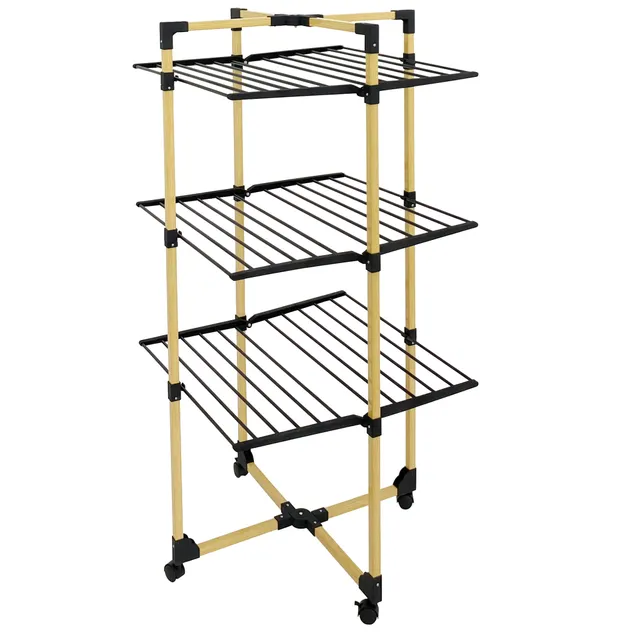 Red Deco Willis 30M séchoir tour pliable noir bois 3 niveaux