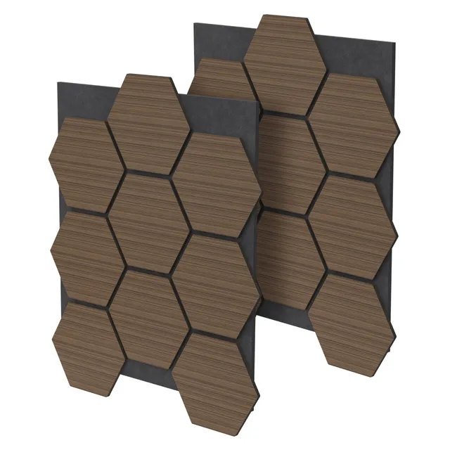 ECD Germany Panneau Acoustique Nid d'Abeille Brun 1 m²
