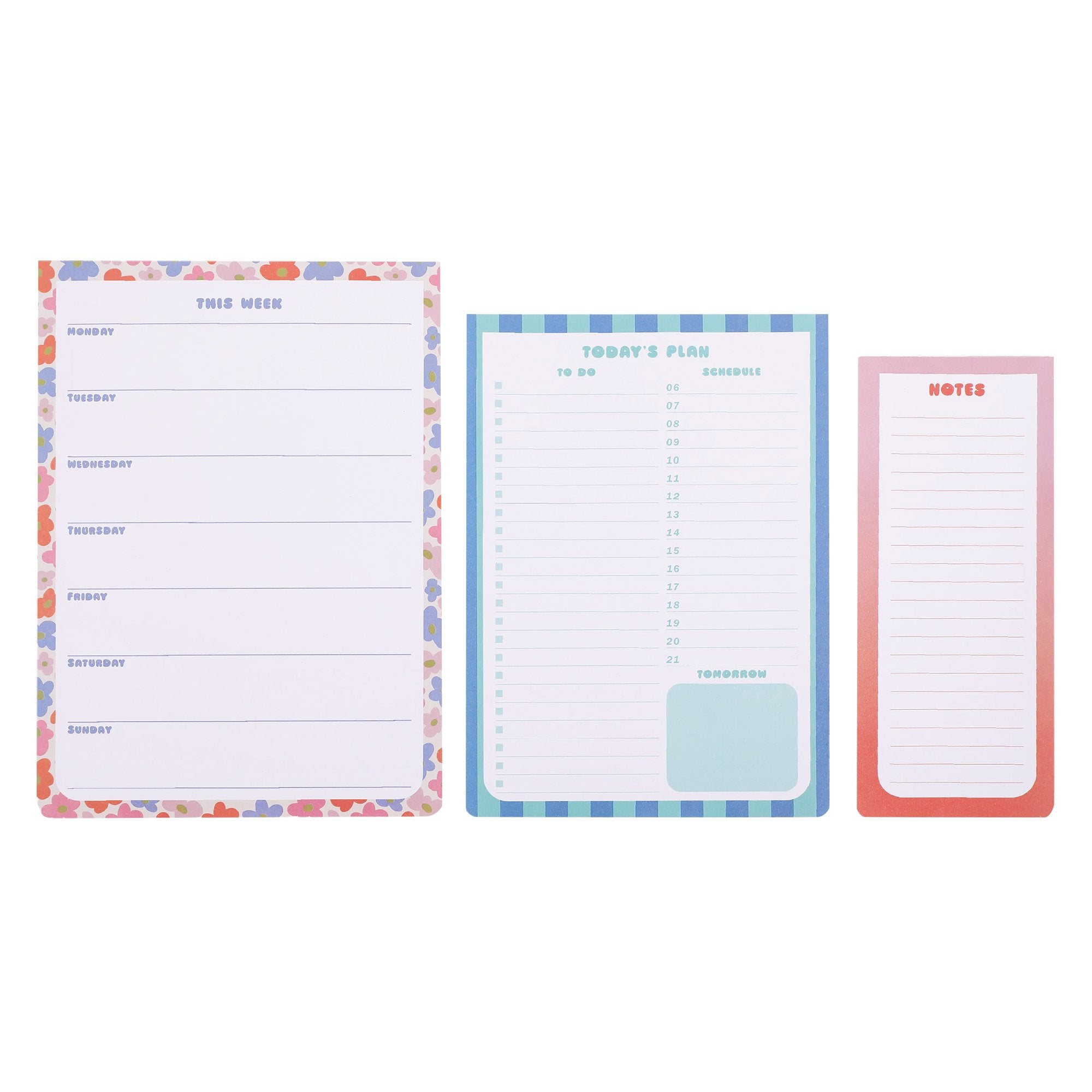 Stokomani Maison set organisateur 3 pièces carnet semainier