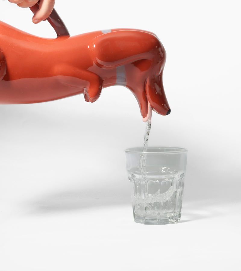 L'avant gardiste carafe teckel vase verre table fun