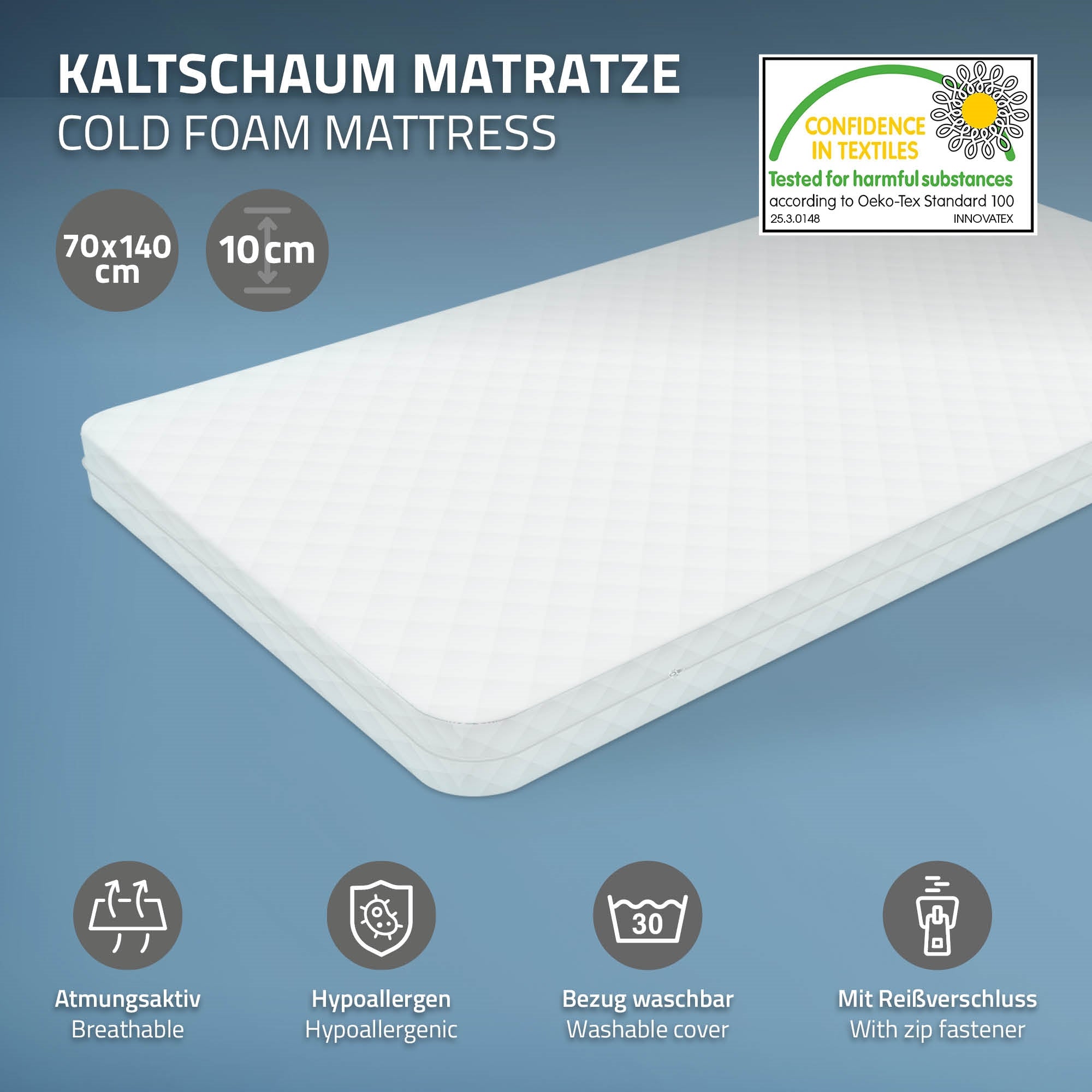 ECD Germany Kinder lit cabane 70x140 pin matelas tiroirs