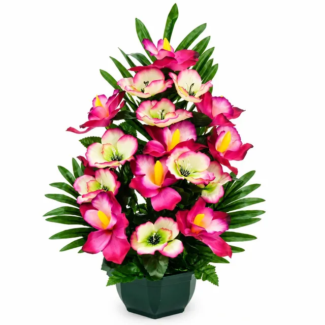 Stokomani Maison Vasque orchidée anémone artificielle 48 cm