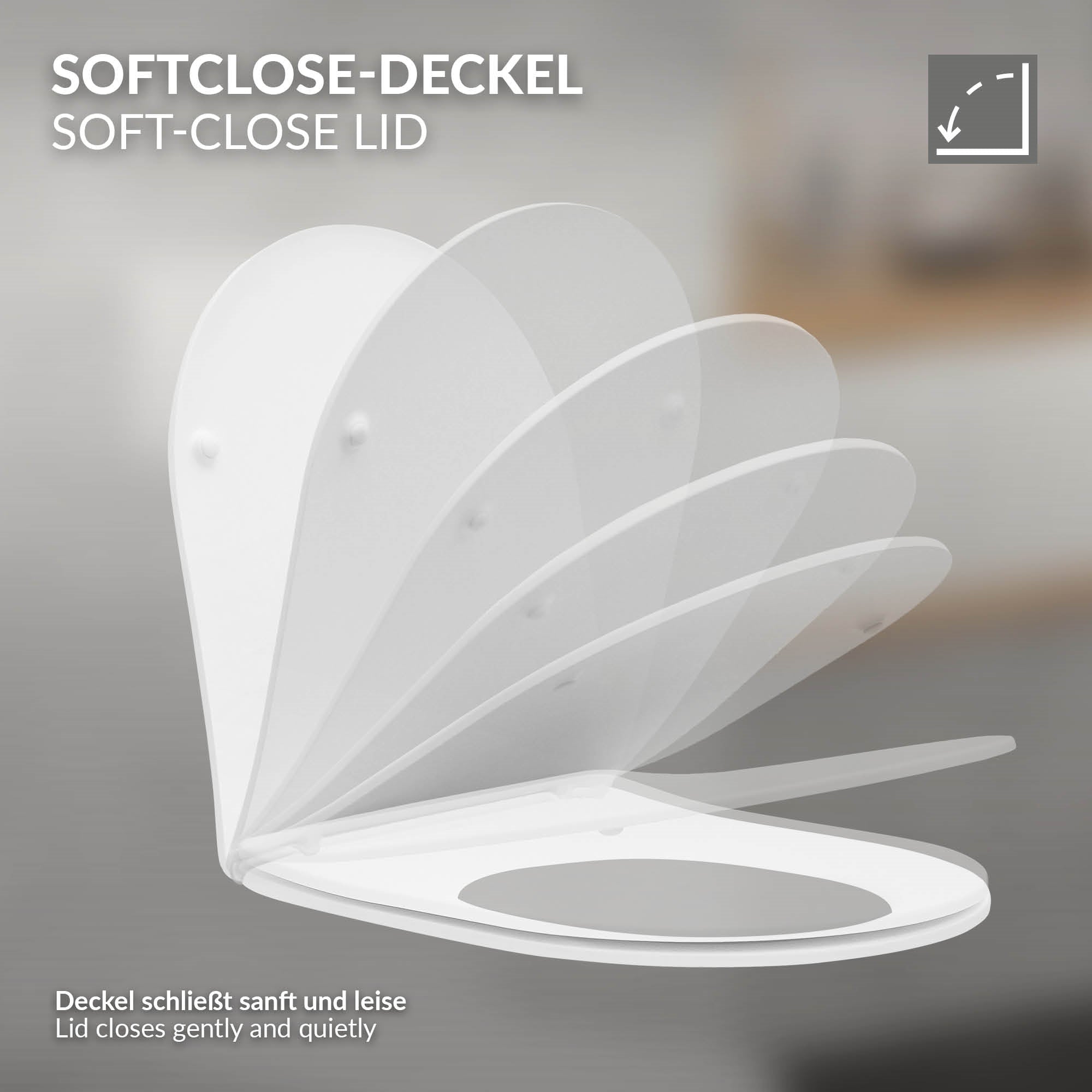 ECD Germany Sanitär WC suspendu 54cm blanc sans bride