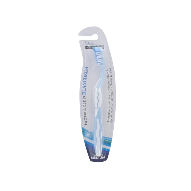 Leader Price SOOA brosse à dents blancheur medium