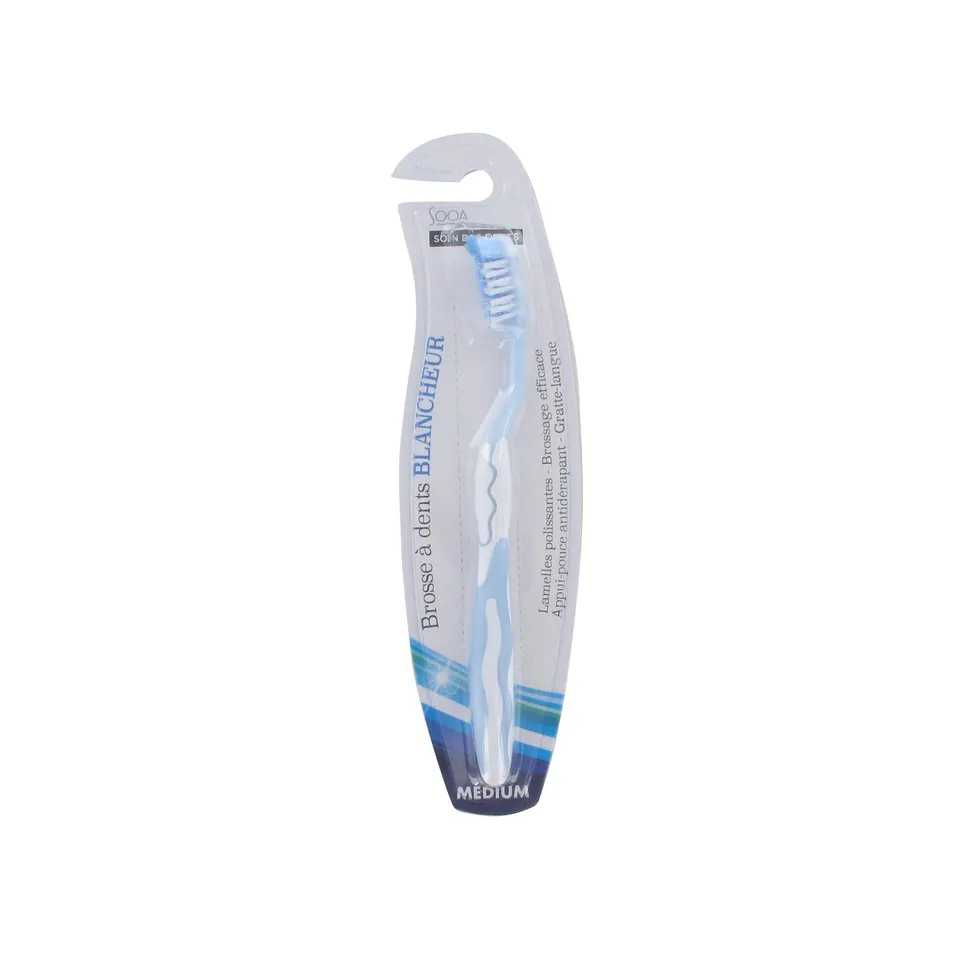 Leader Price SOOA brosse à dents blancheur medium