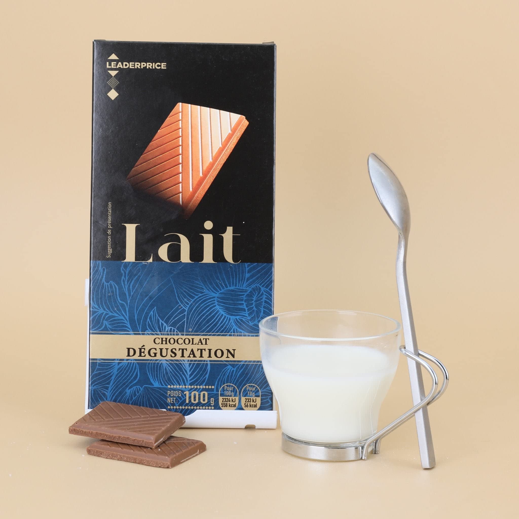 Leader Price Chocolat dégustation lait 100g tablette