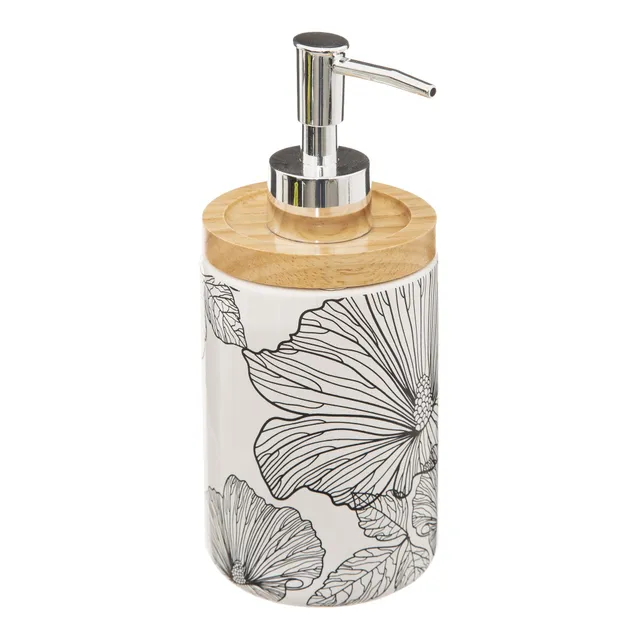 Distributeur à savon à fleurs pompe salle de bain