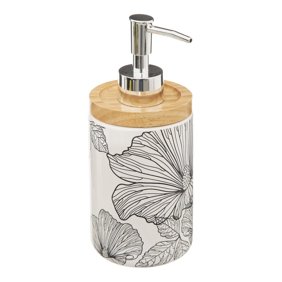 Distributeur à savon à fleurs pompe salle de bain