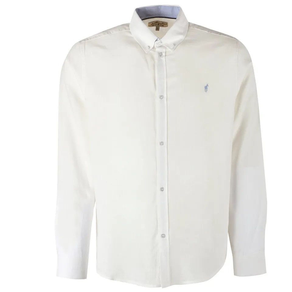 Stokomani Mode Chemise manche longue blanc homme