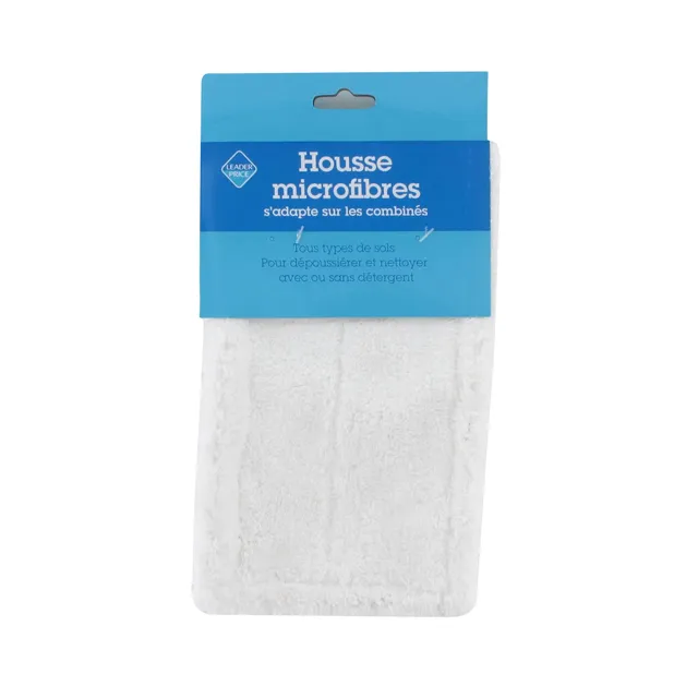 Leader Price housse microfibres balai sèche et humide poussière