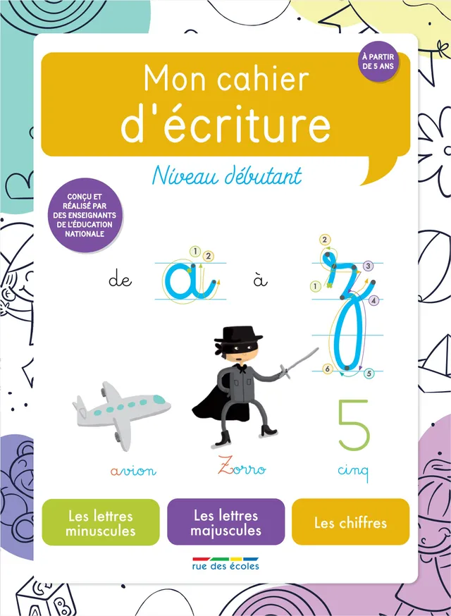 Cahier d'écriture débutant ligné exercices progressifs
