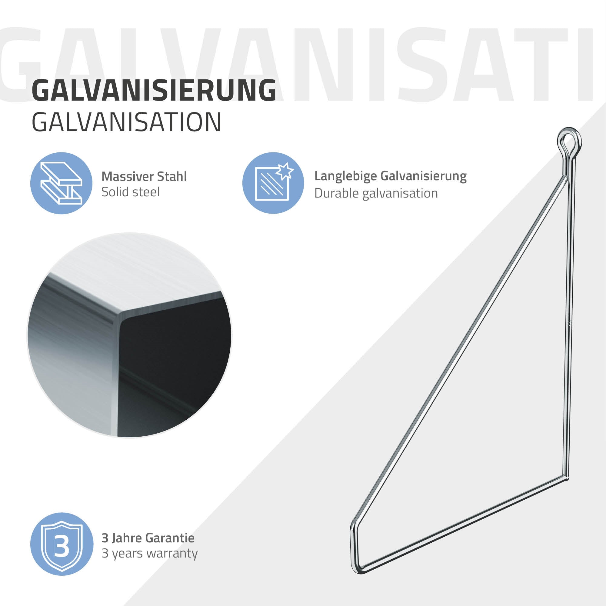 ECD Germany ML-Design Équerre Étagère Acier Argent 20x25 cm Lot 4