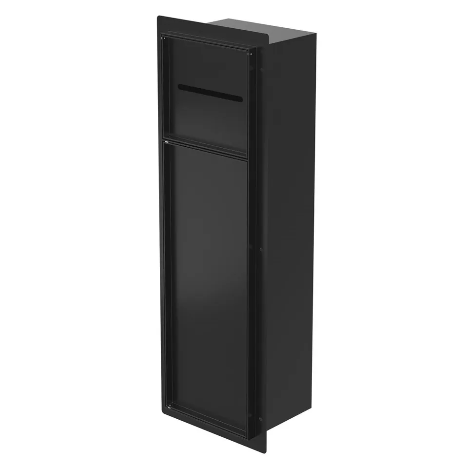 ECD Germany Sanitär niche murale inox noir mat 60x20x14 cm
