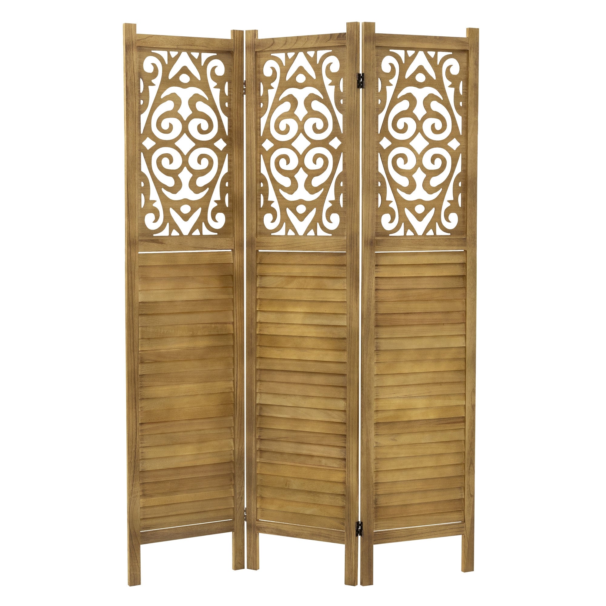 ECD Germany Möbel Tokio paravent bois brun 170x121 cm