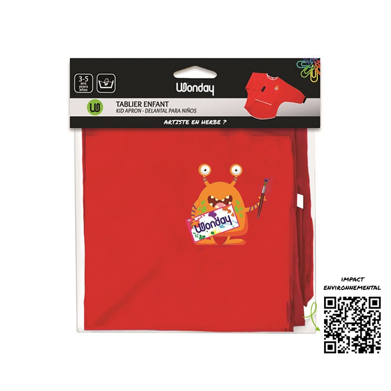 Safe Tool tablier 3-5 ans rouge poche enfant