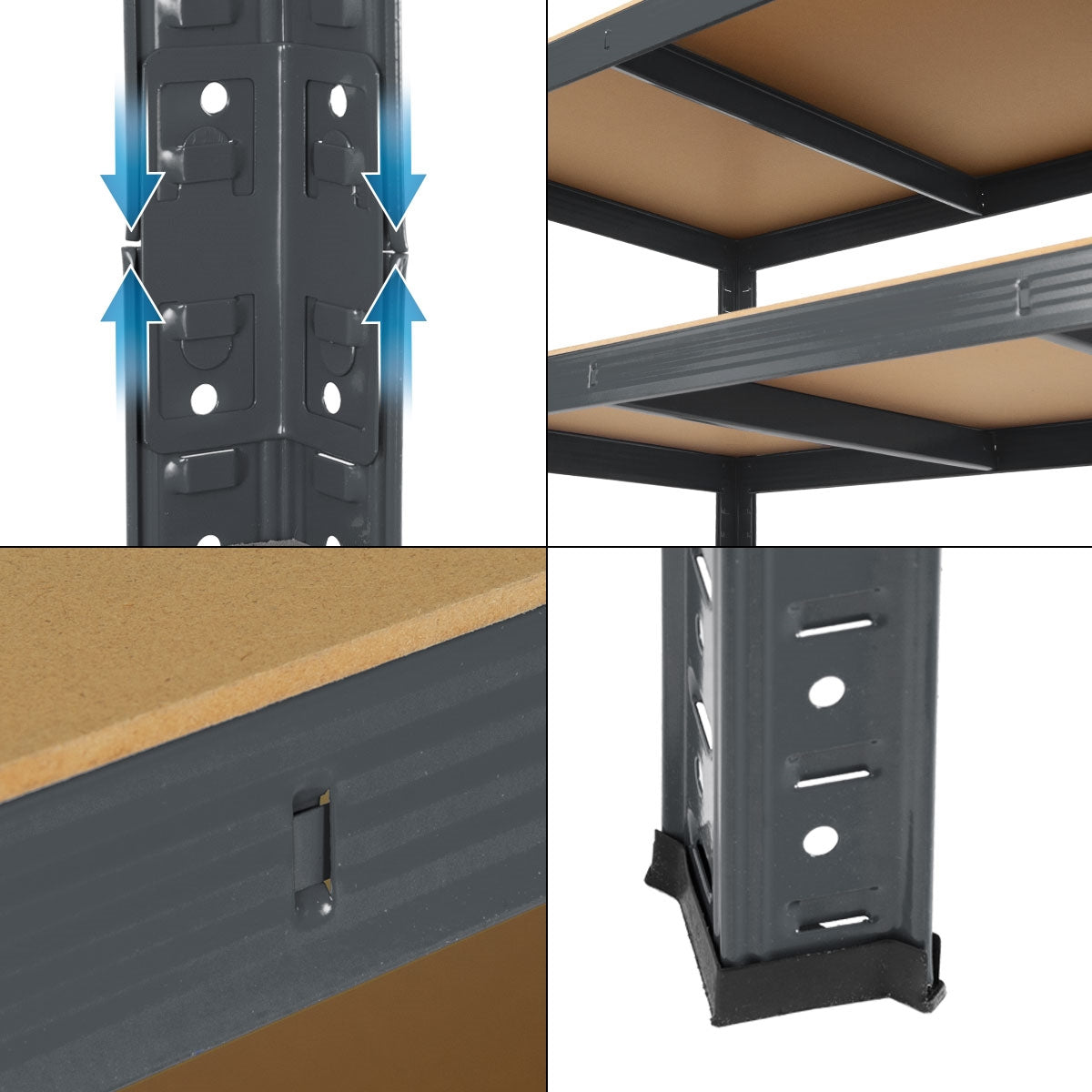 ECD Werkstatt régale 200x100x60 étagère anthracite