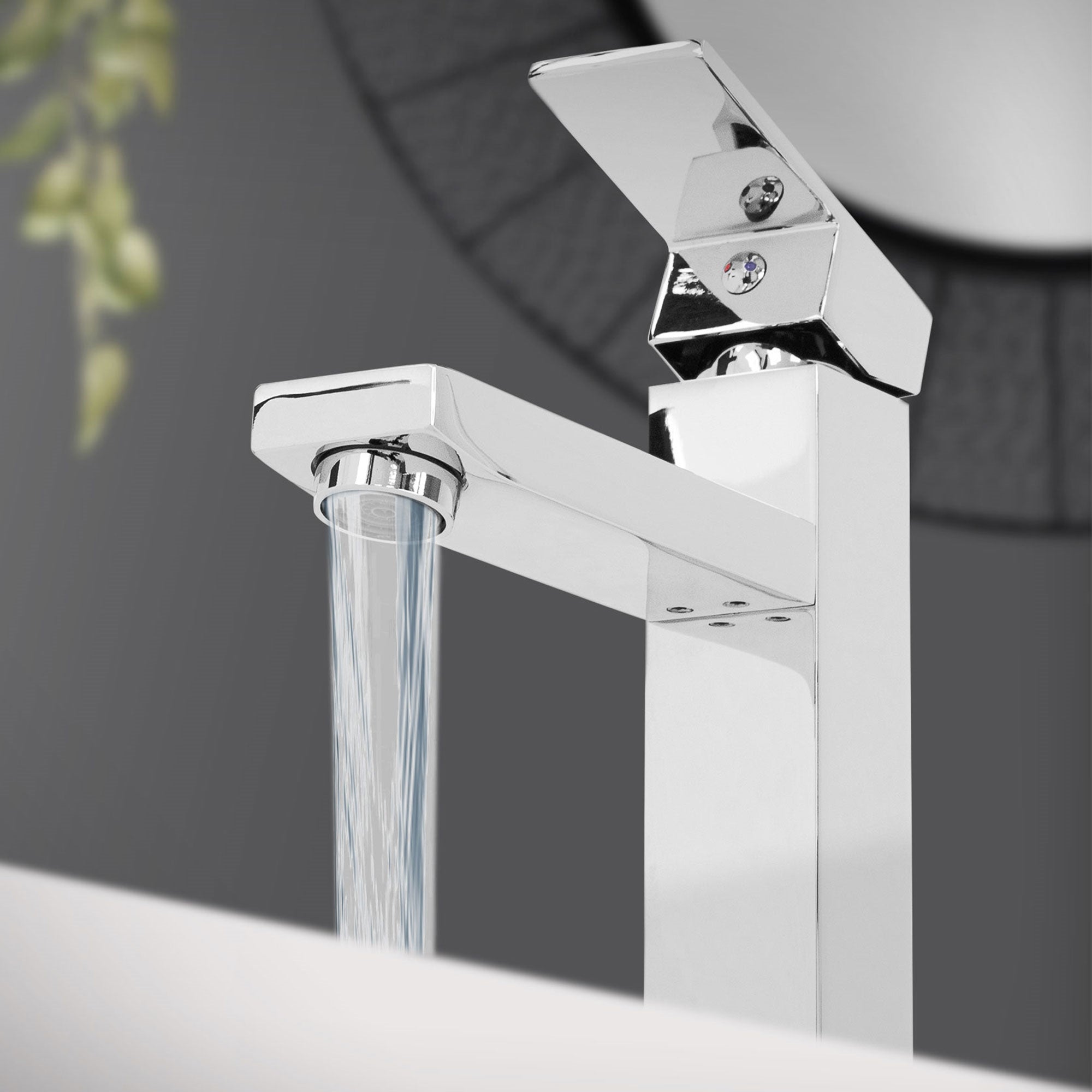 ECD Germany Sanitär lavabo céramique blanc 60,5cm robinet