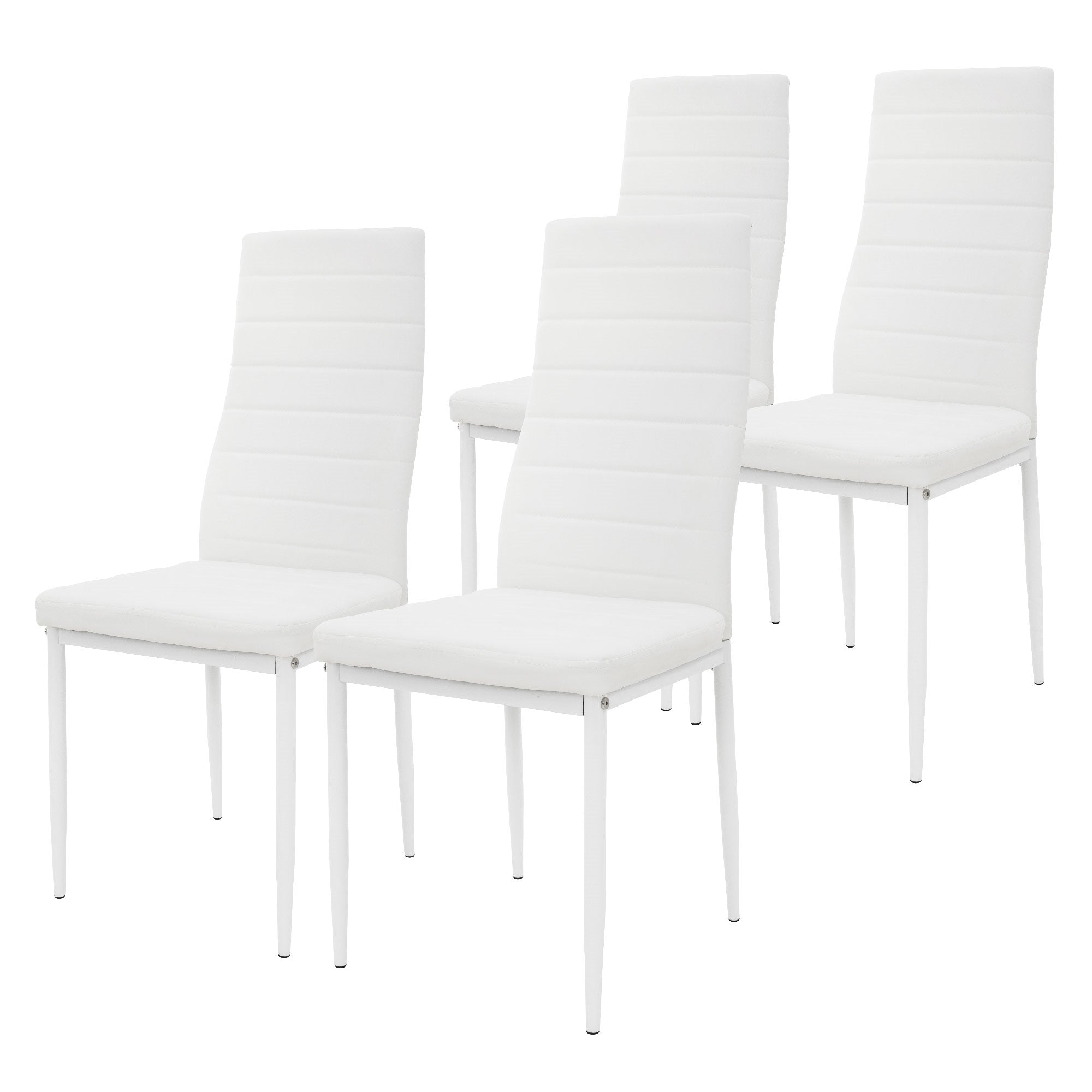 ECD Germany Möbel Chaise Simili Cuir Dossier Haut Noir Lot 4