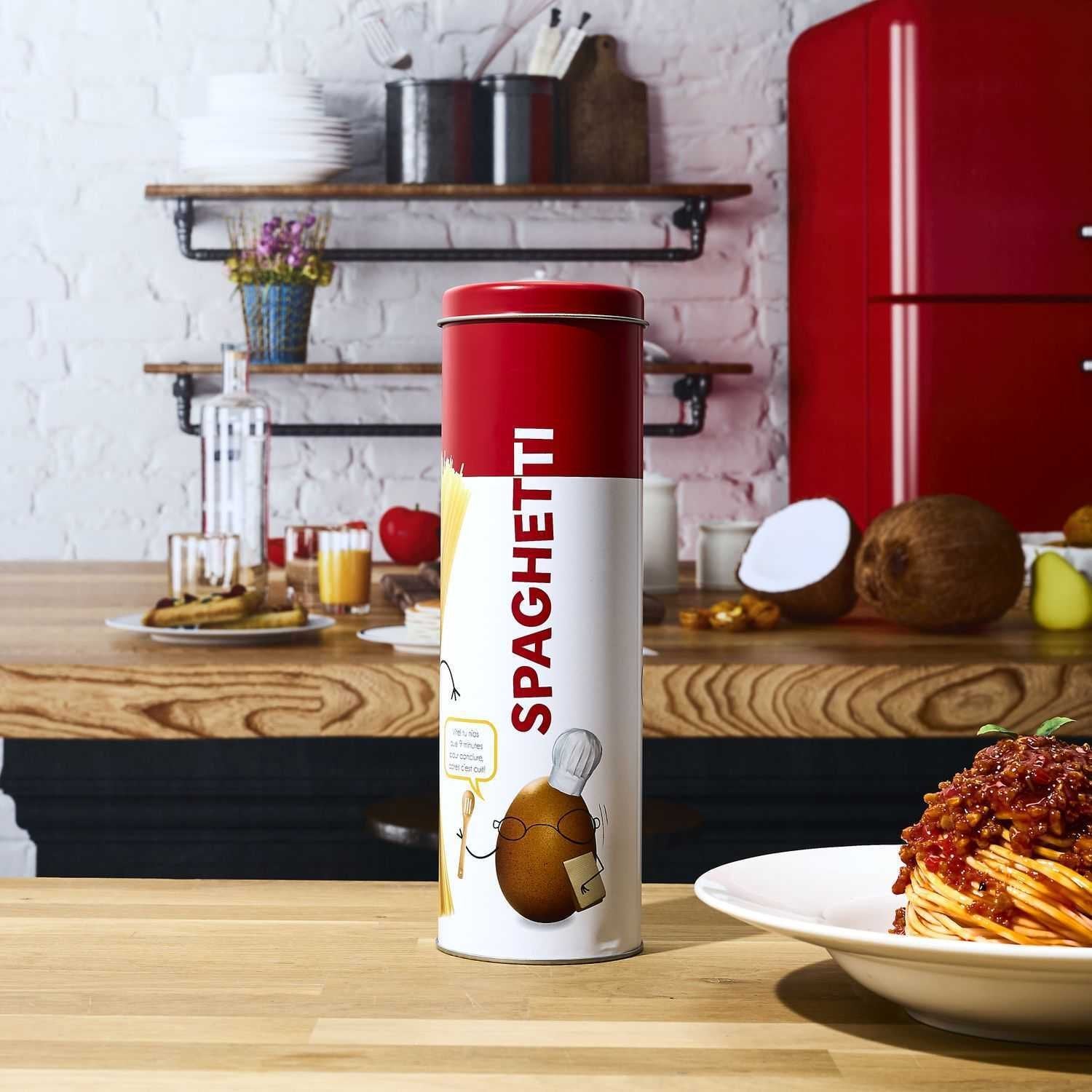 Boîte à spaghetti métal Ludique 8,5x27x8,5 cm pâtes