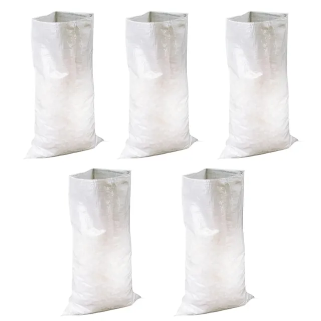 Shop-Story Rubbag lot 5 sacs 70 L blanc 30 kg polypropylène