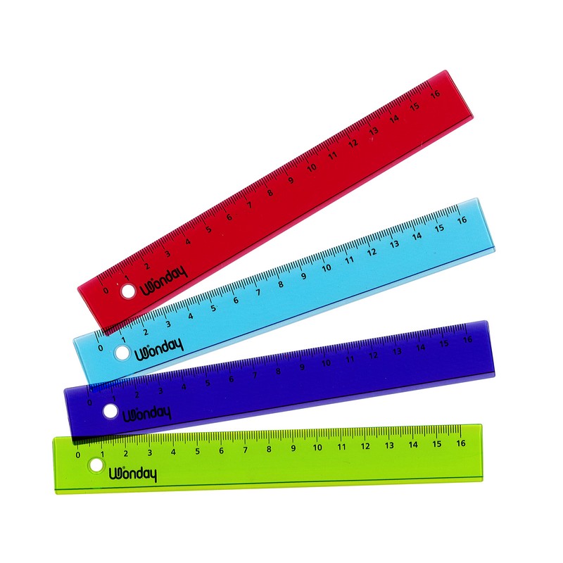Safe Tool Fournitures scolaires Lot 36 règles couleur 16 cm plastique