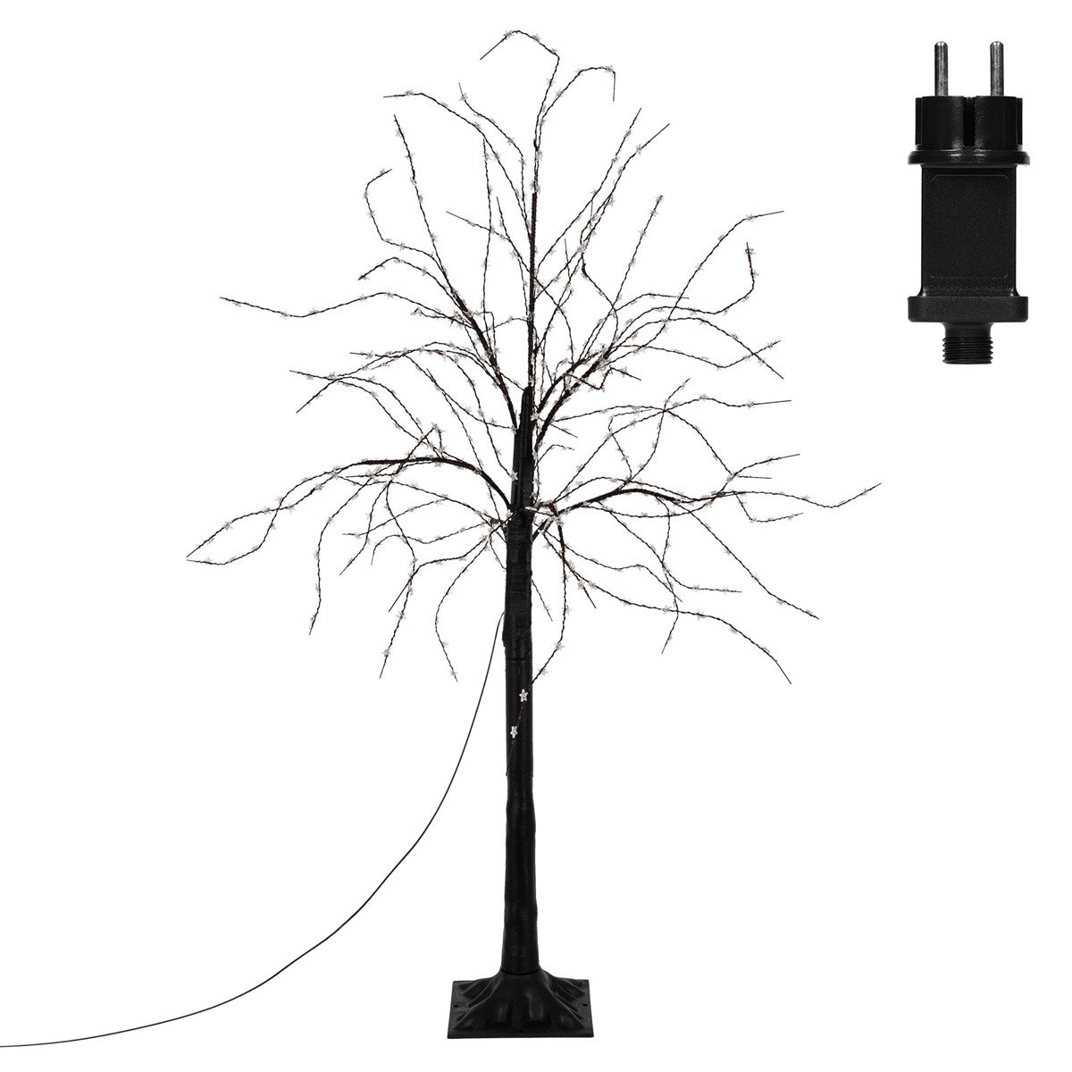 ECD Germany Sapin de Noël LED blanc chaud 120cm extérieur IP44