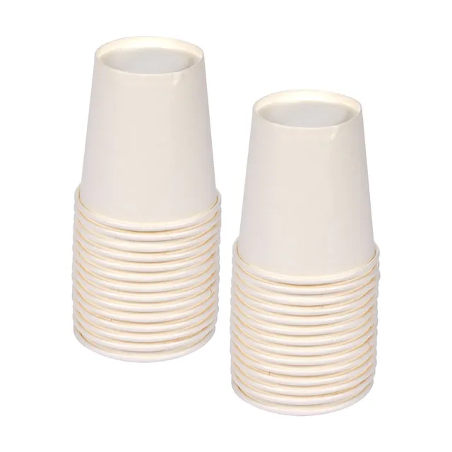Stokomani Maison 100 gobelets carton blanc jetable