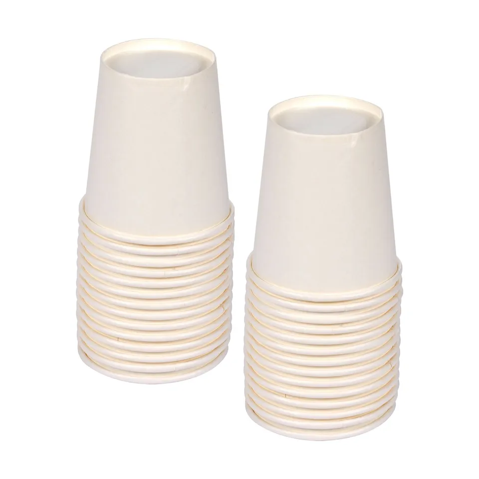 Stokomani Maison 100 gobelets carton blanc jetable