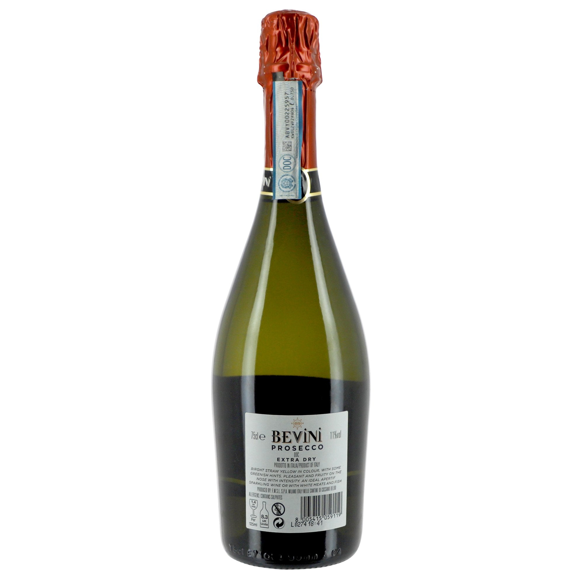Bevini Prosecco Extra Dry 11% Italie mousseux