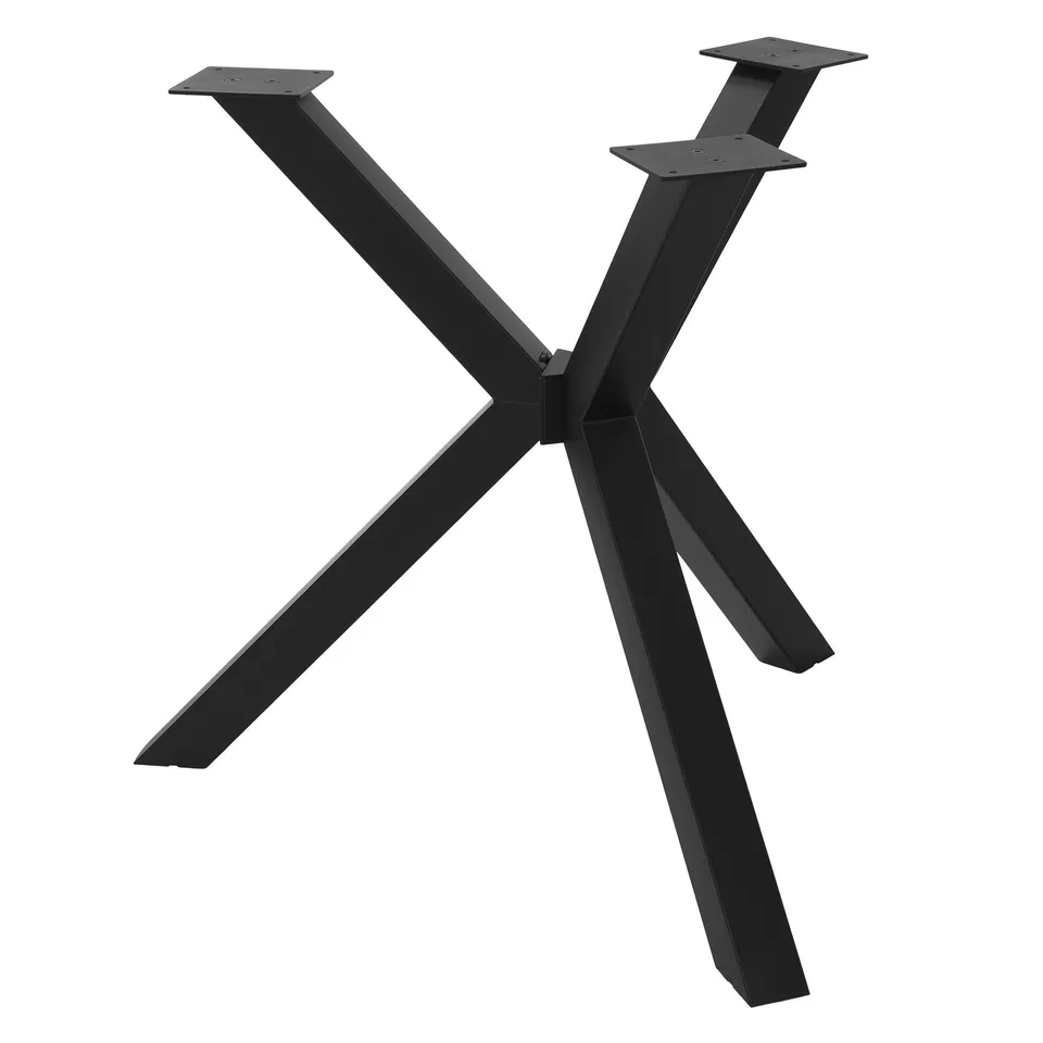 ECD Germany Möbel pied de table Spider acier noir 94,5x73 cm