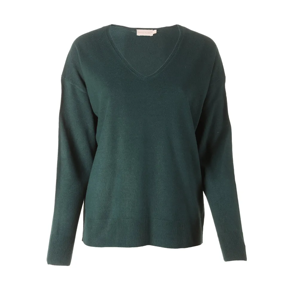 Stokomani Mode pull col V vert taille L