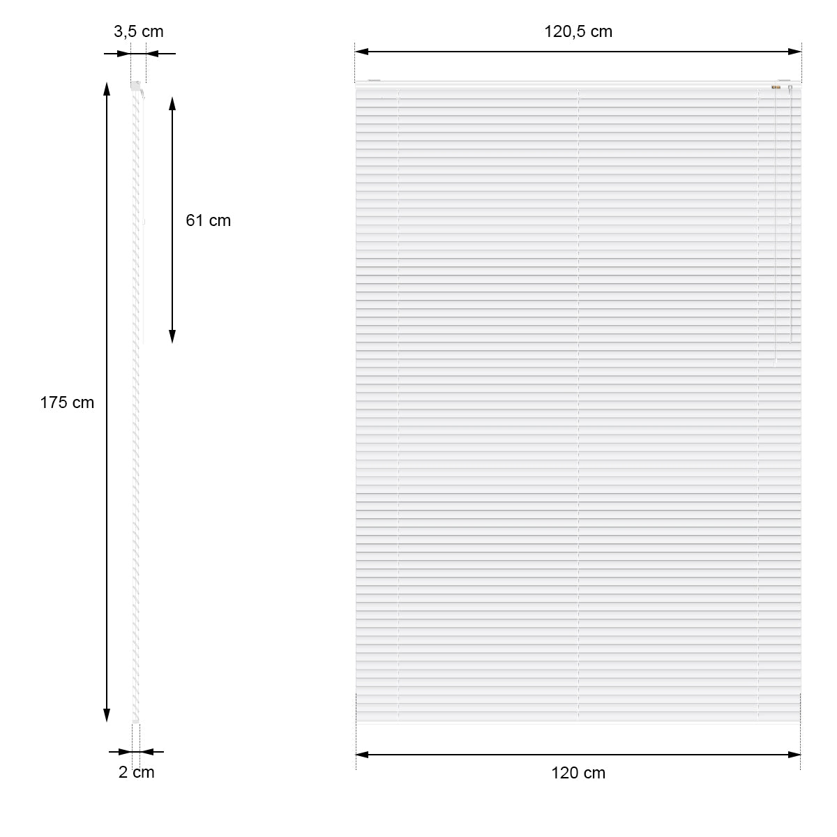 ECD Germany Garten 120x175 brise-vue aluminium noir