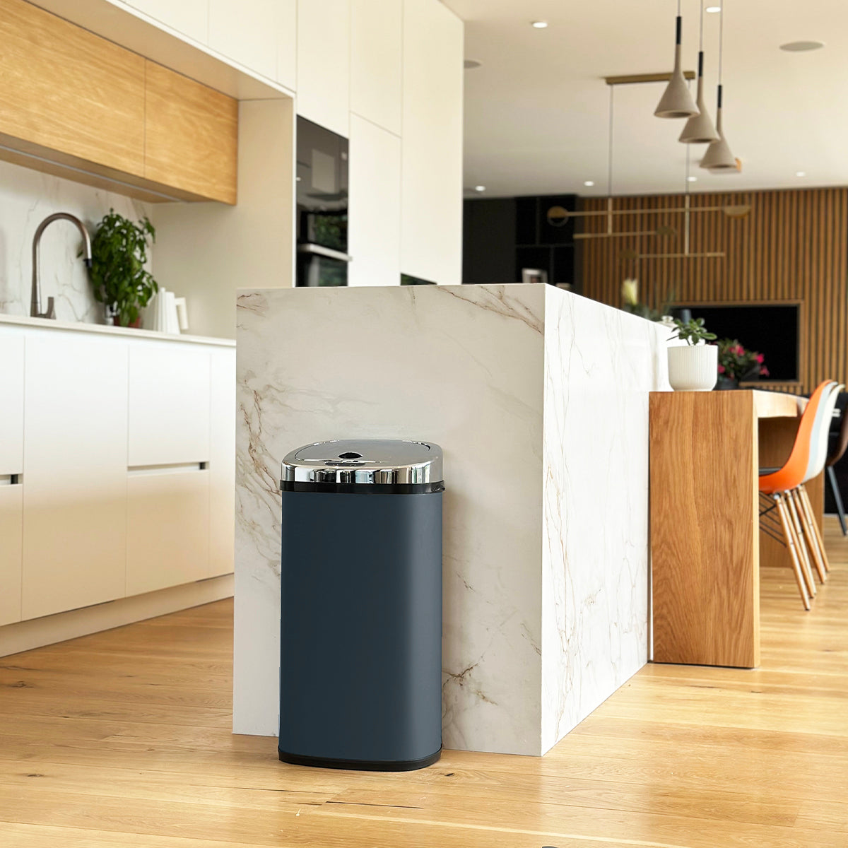 Red Deco Largo poubelle cuisine automatique 42L gris mat inox