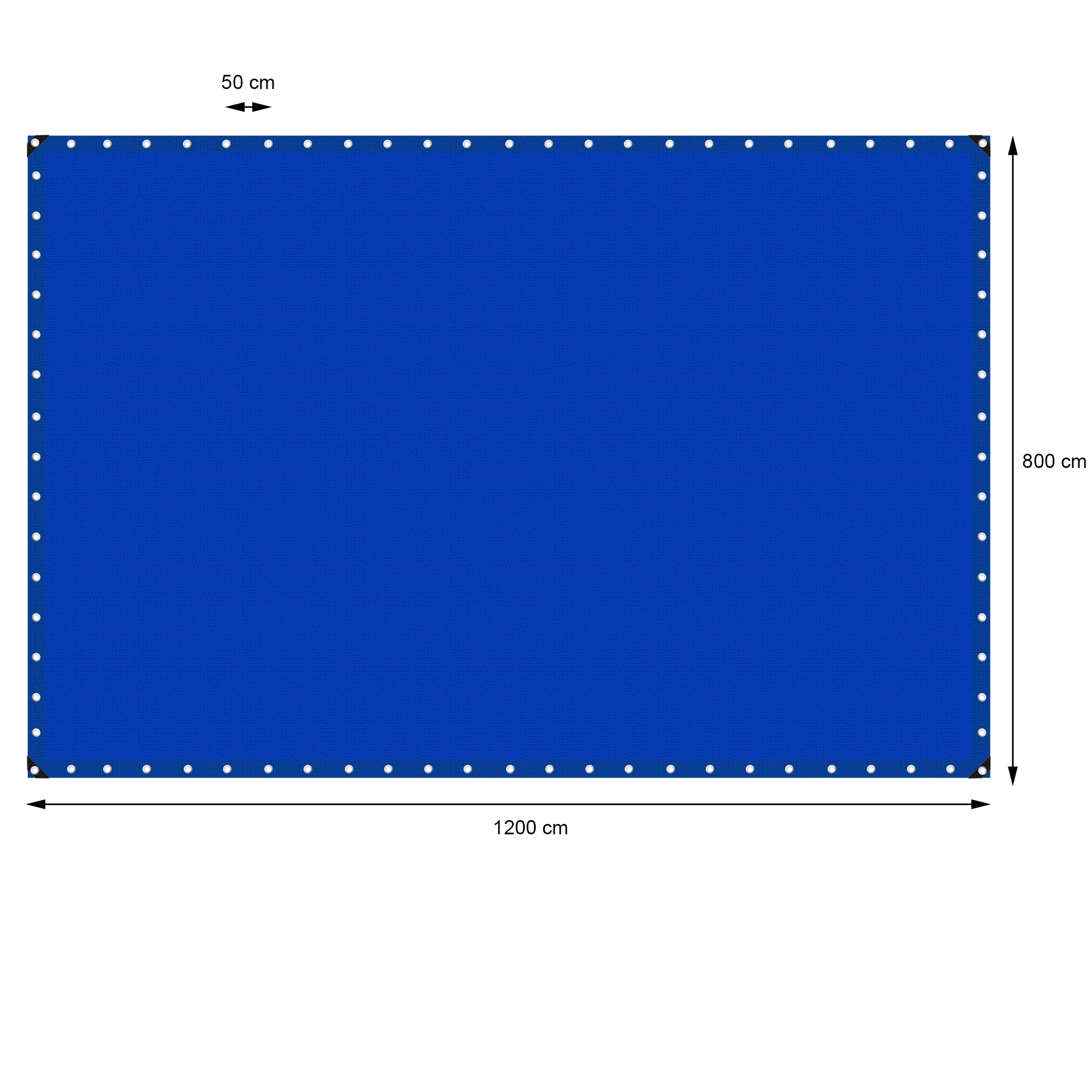 ECD Germany Garten bâche bleue 8x12 m 260g/m² PE