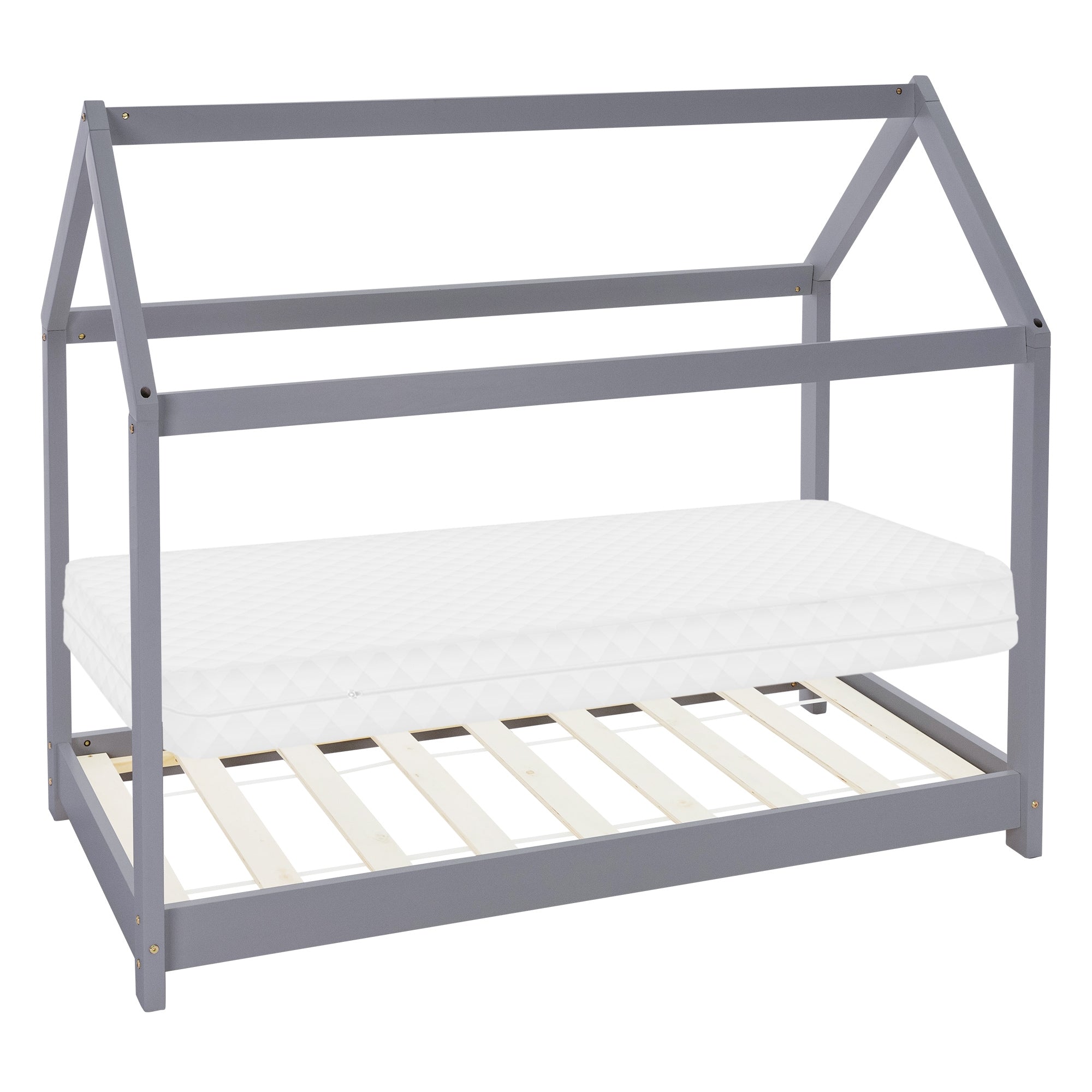 ECD Germany lit cabane enfant pin blanc 90x200 sans matelas