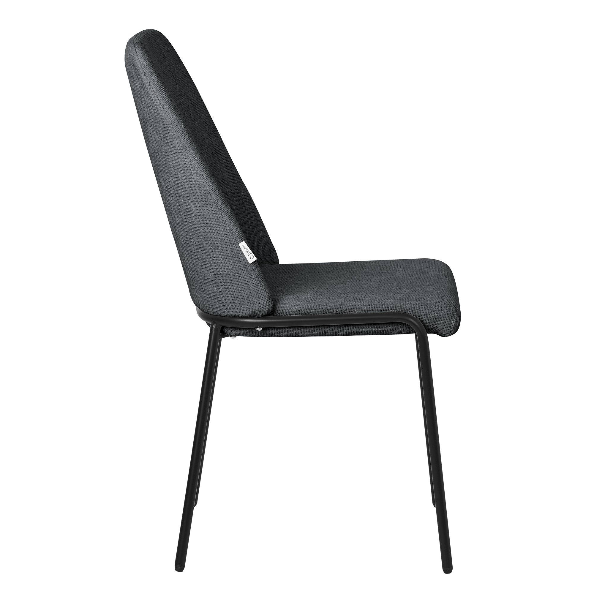 ML-Design chaise salle à manger anthracite lot de 2 tissu rembourrée