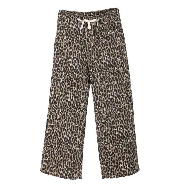 Stokomani Mode jean enfant marron à cordons 10A
