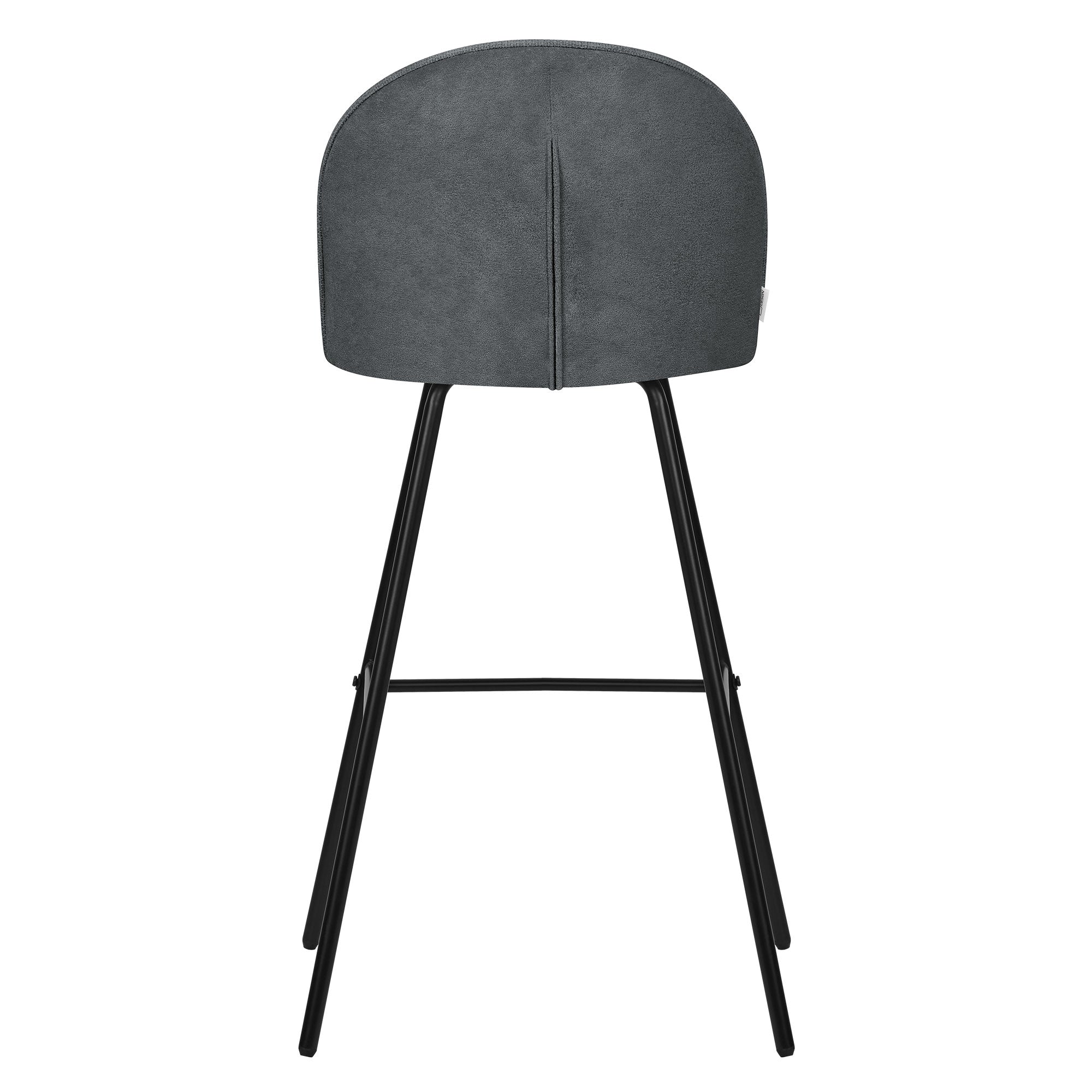 ECD Germany Möbel Tabouret de bar anthracite lot 2 dossier 120 kg