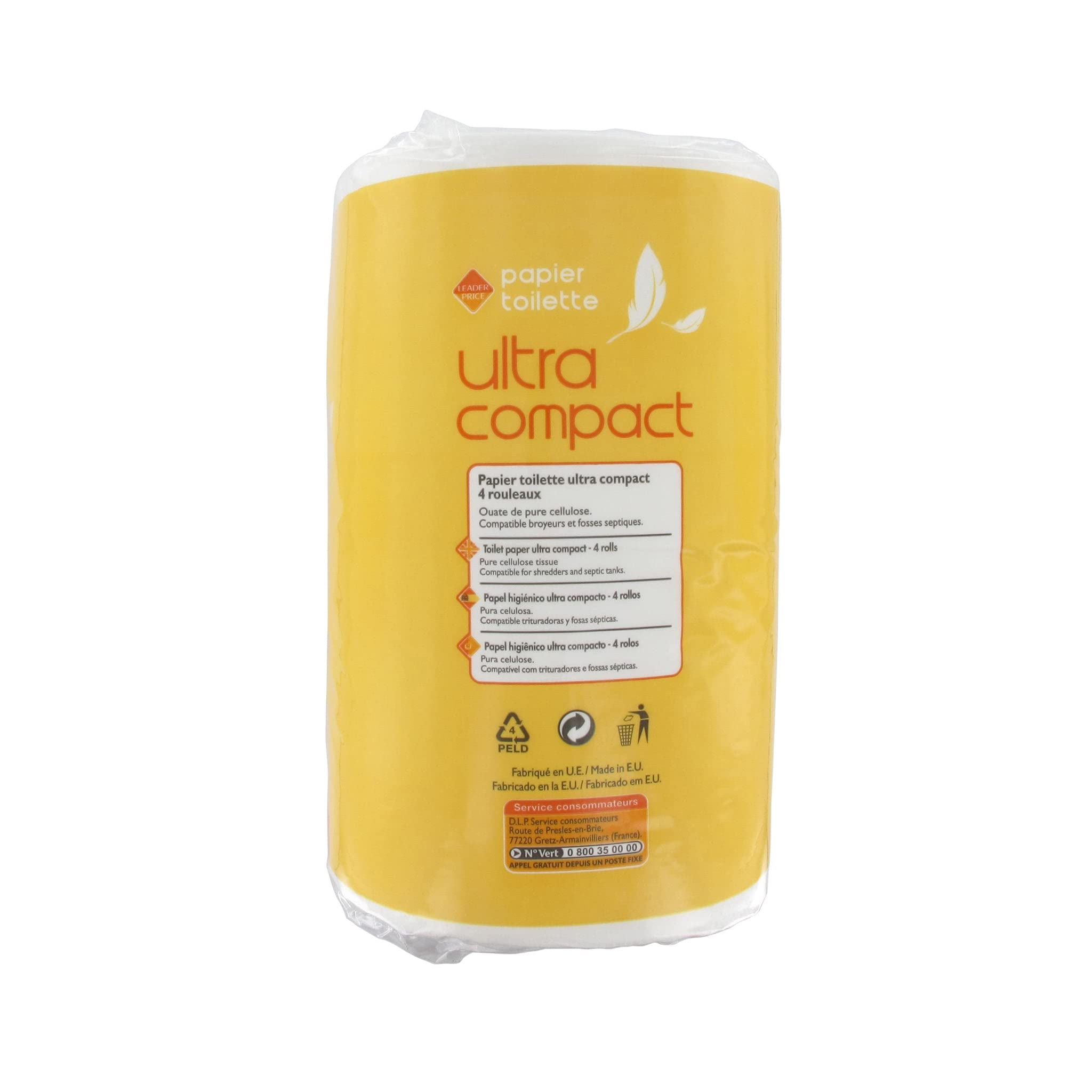 Leader Price Produits ménagers Papier toilette compact 4=12