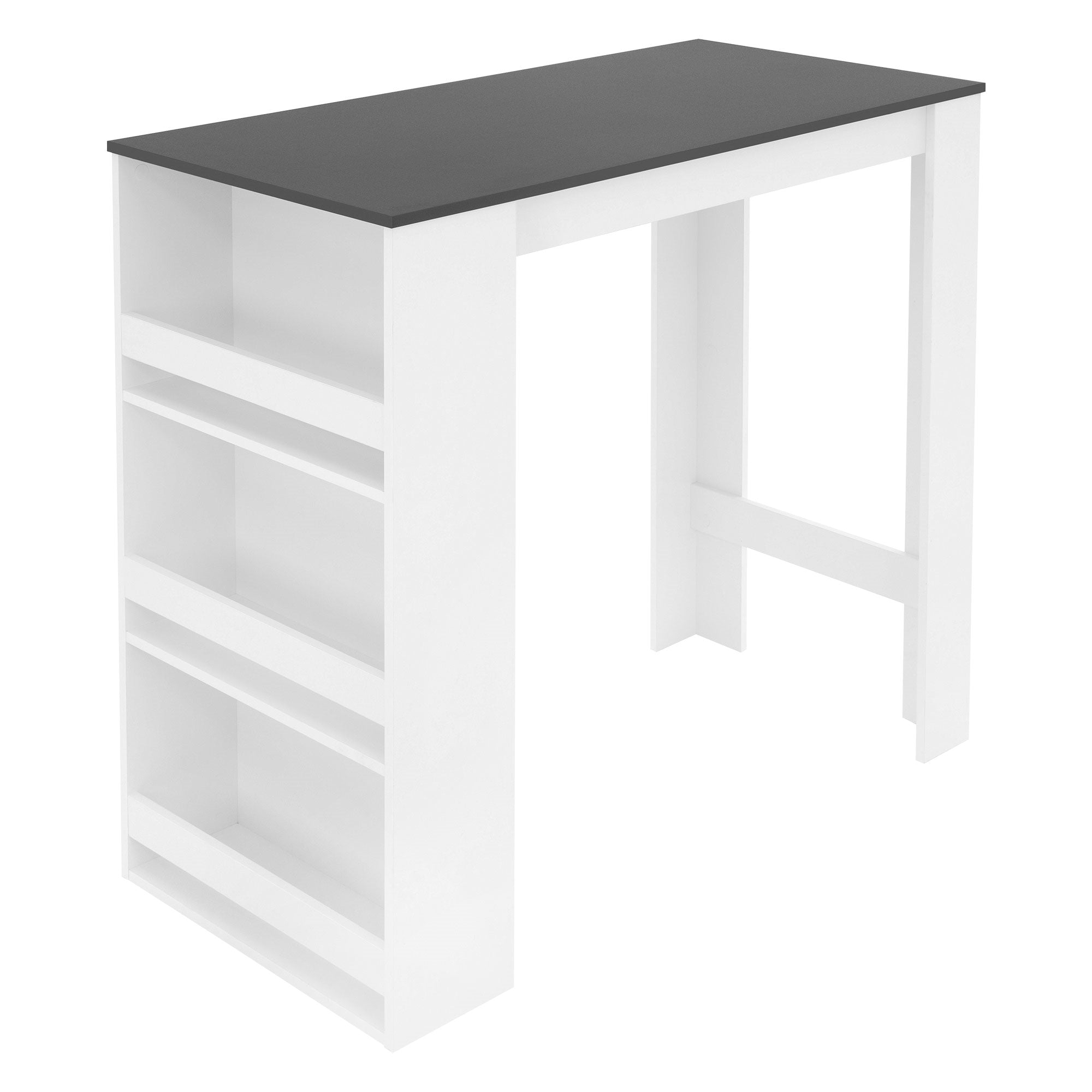 ECD Germany Möbel ML-Design table bar 117 cm chêne blanc