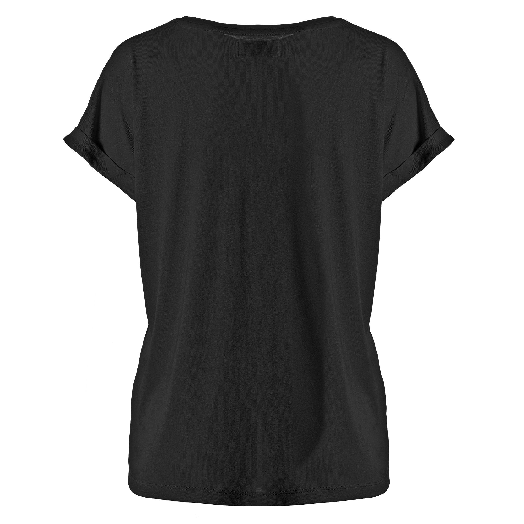 Stokomani Mode tee-shirt fluide noir manche courte M