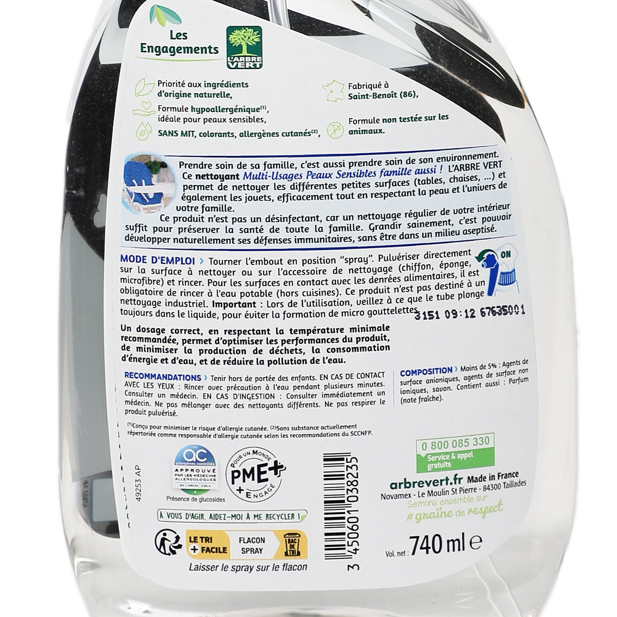 Stokomani Maison Pistolet Nettoyant Multisurfaces Hypoallergénique