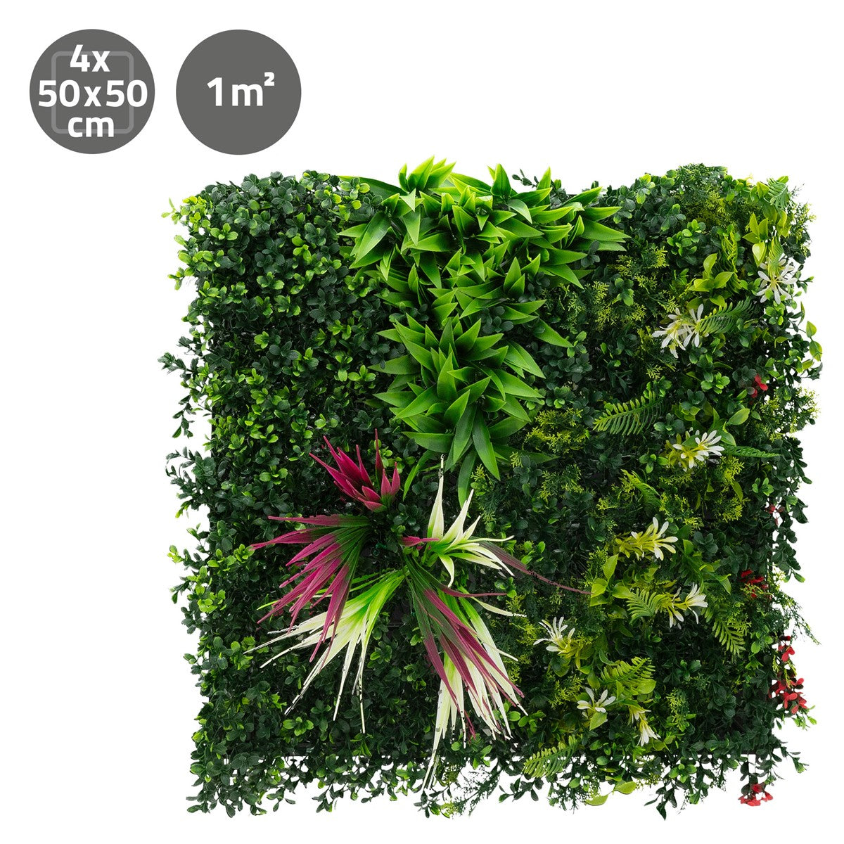 ECD Germany Tropical Pink mur végétal 50x50 vert lot 4