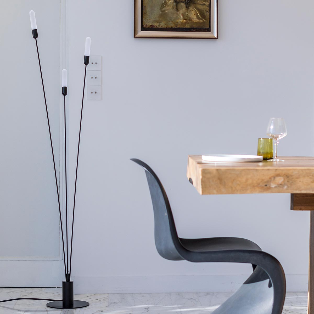 Red Deco Reeds lampadaire filaire LED roseau H156 cm